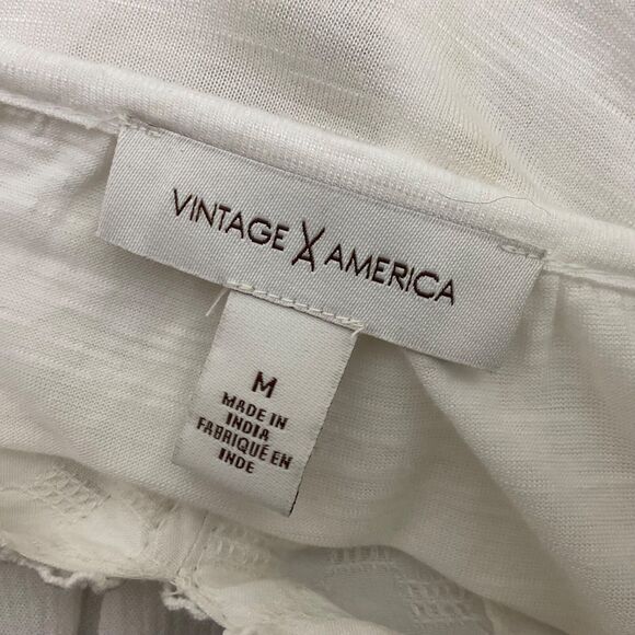 Vintage America Boho Cottage Milkmaid size M Blouse Babydoll Bell Sleeve Y2K - Picture 3 of 8